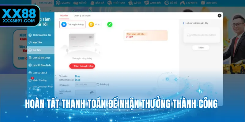 Hoàn tất thanh toán để nhận thưởng thành công
